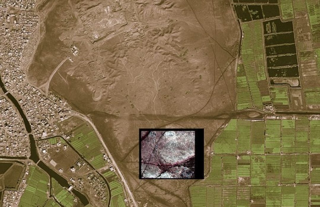Imatge via satèl·lit d'un jaciment arqueològic | Globalxplorer